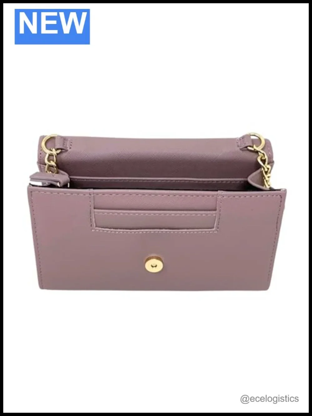Faux Leather Sling Crossbody Bag with Card Slips and Zipper Pocket